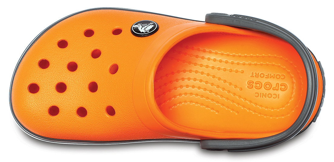 Saboti Crocs Crocband Kids Portocaliu - Blazing Orange/Slate Grey - 2 | YEO