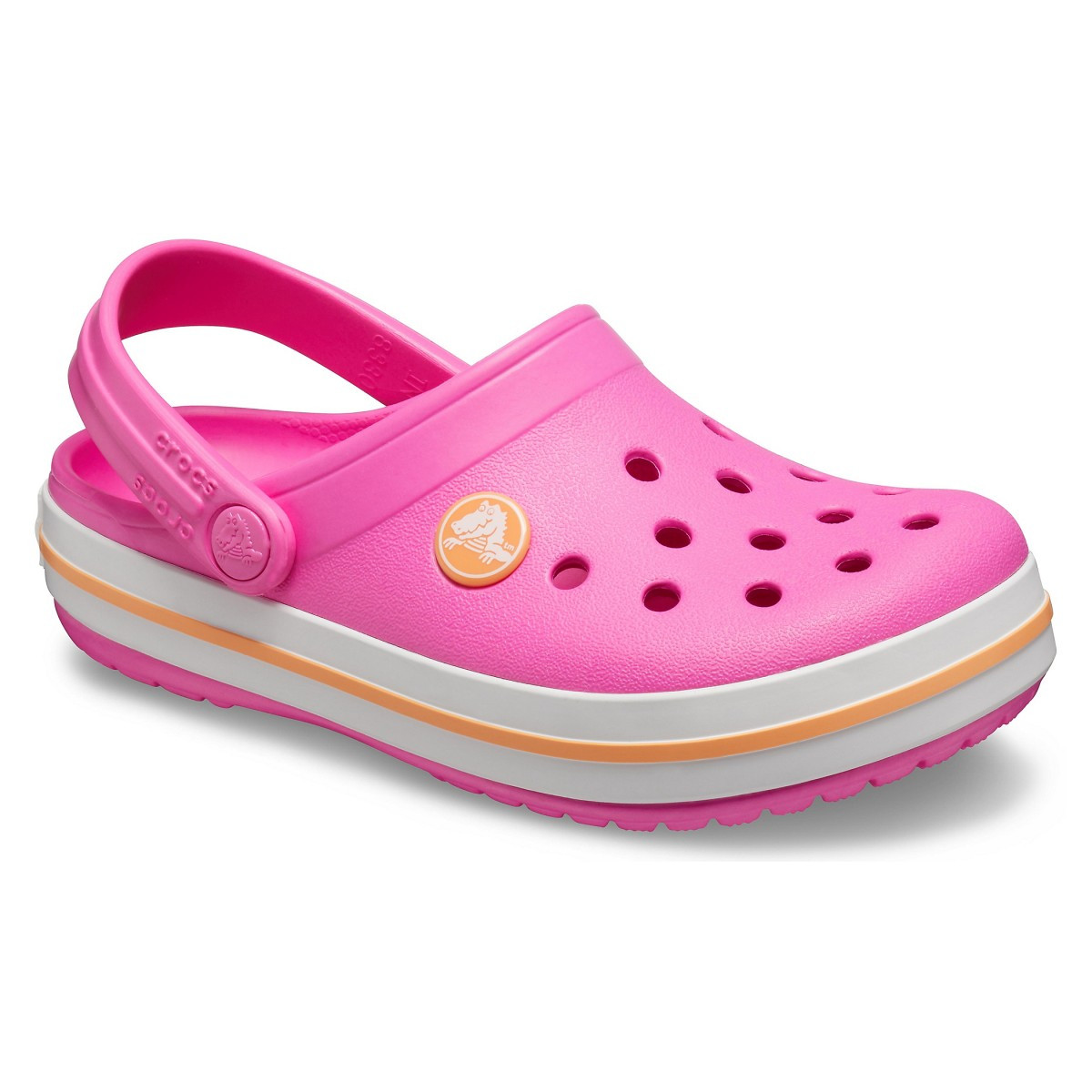 Saboti Crocs Crocband Kids Roz - Electric Pink/Cantaloupe - 1 | YEO