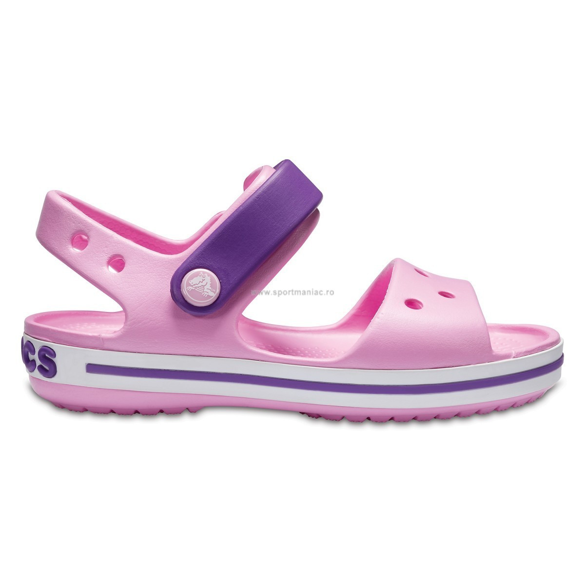 Sandale Crocs Crocband Sandal Roz – Carnation/Amethyst Carnation/Amethyst imagine 2022