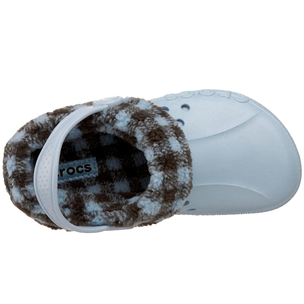 Saboti Crocs Blitzen Lumberjack Plaid Kids Albastru - Sky Blue/Chocolate - 1 | YEO