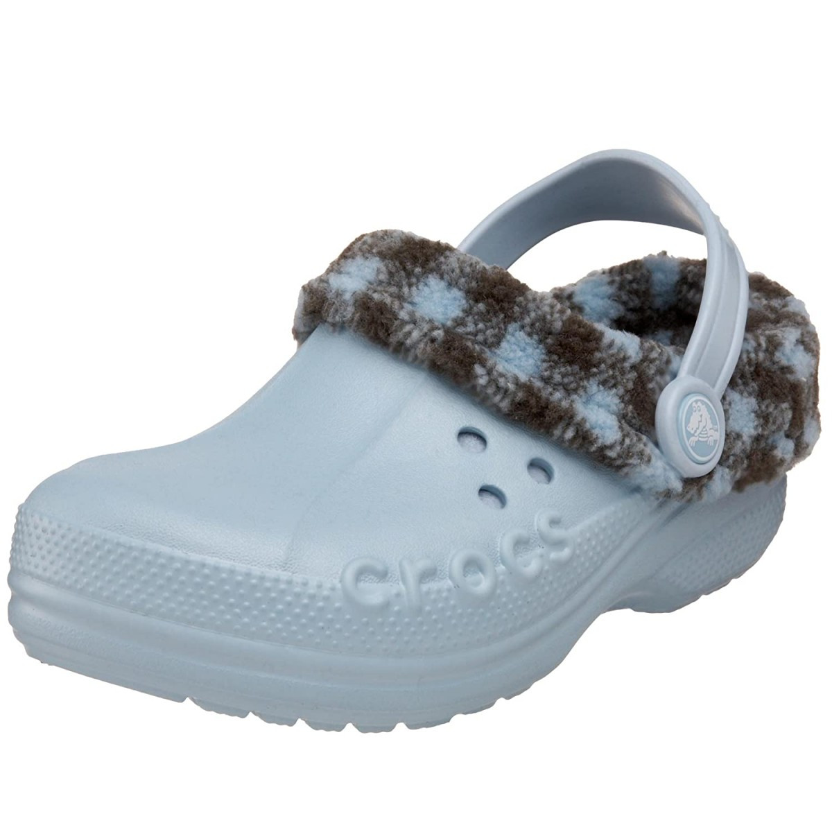 Saboti Crocs Blitzen Lumberjack Plaid Kids Albastru - Sky Blue/Chocolate - 4 | YEO