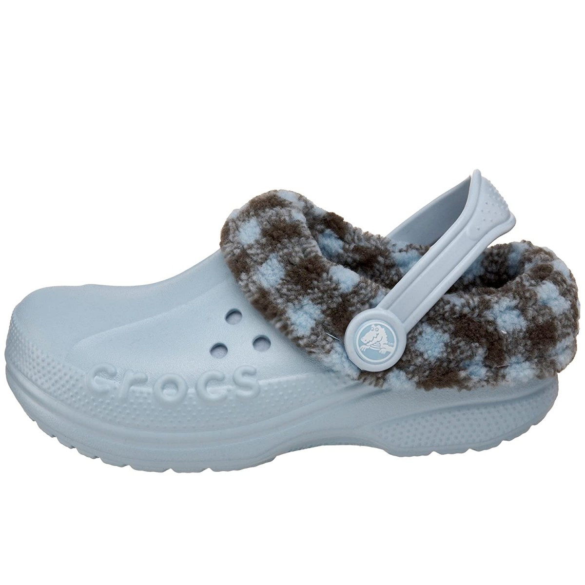 Saboti Crocs Blitzen Lumberjack Plaid Kids Albastru - Sky Blue/Chocolate - 5 | YEO