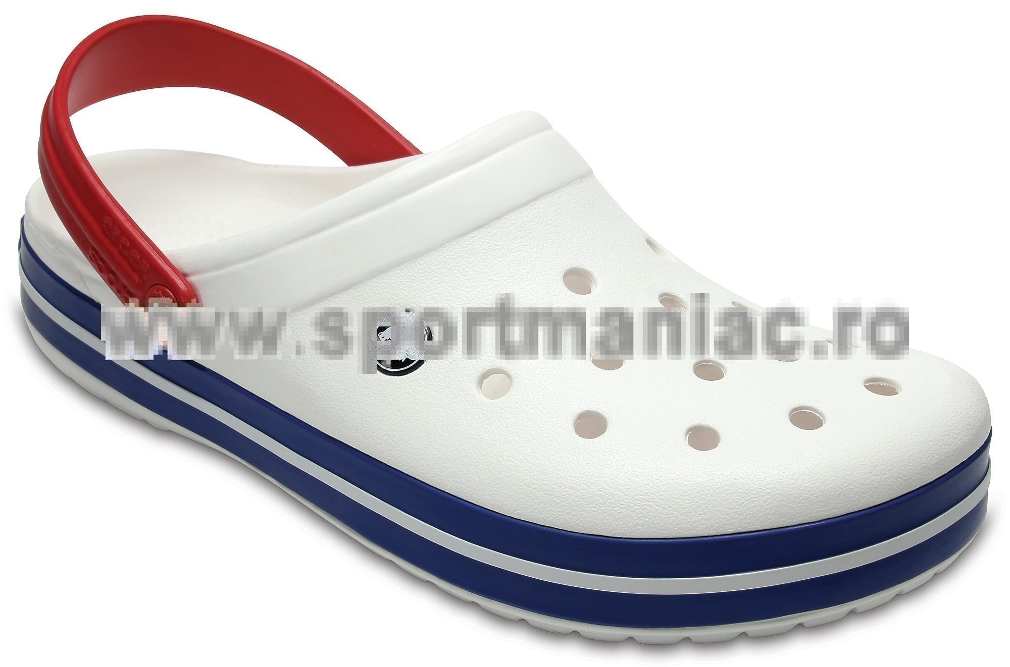 Saboti Crocs Crocband Alb - White/Blue Jean - 1 | YEO