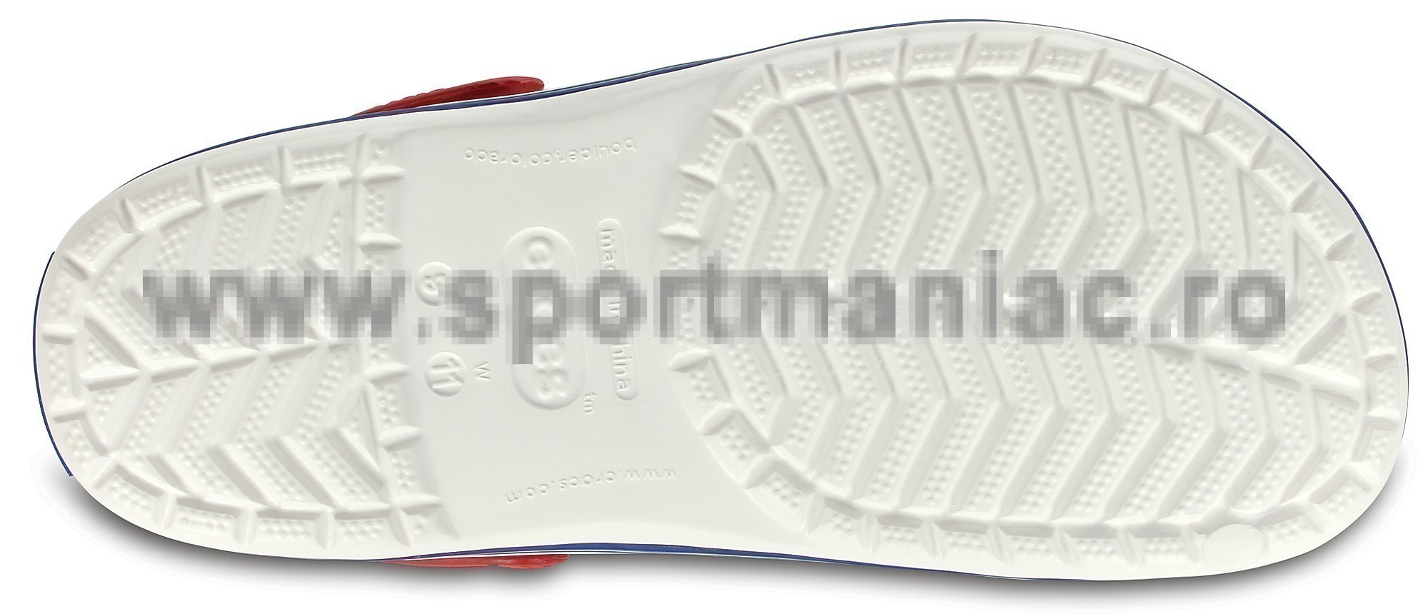 Saboti Crocs Crocband Alb - White/Blue Jean