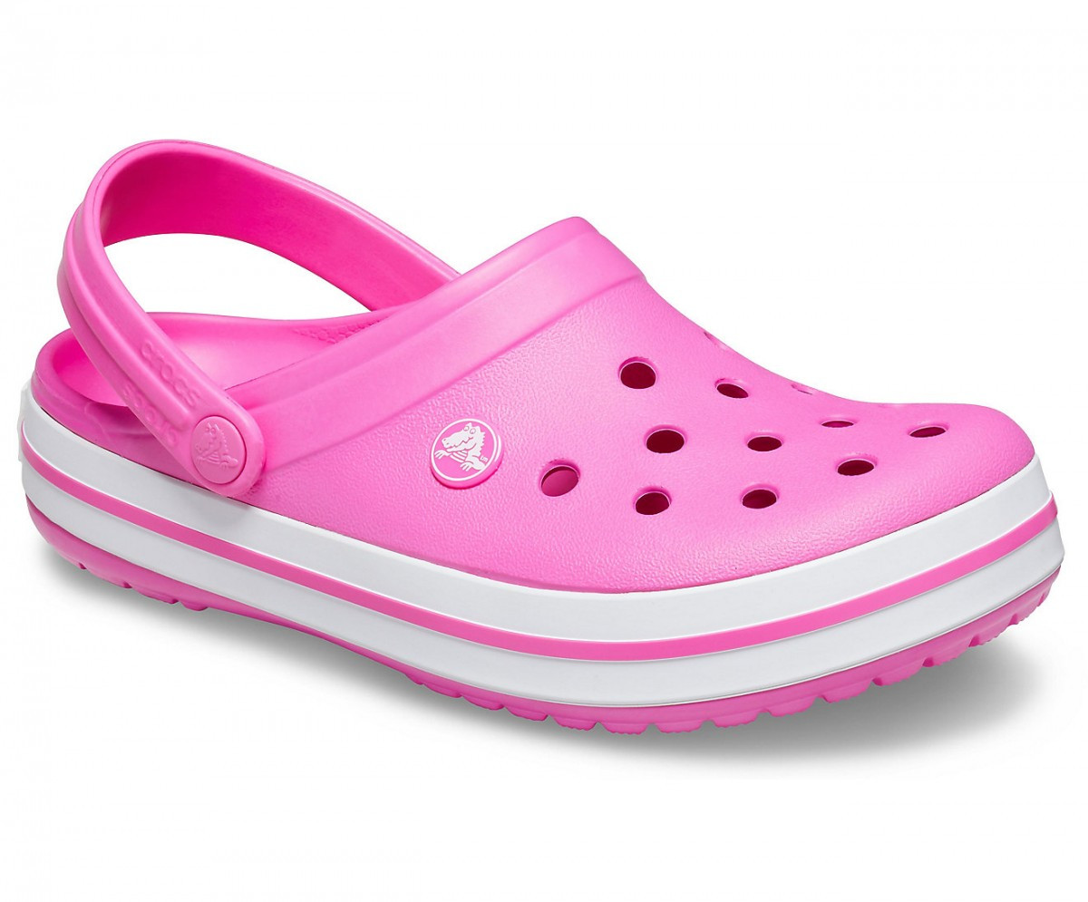 Saboti Crocs Crocband Roz - Electric Pink/White - 1 | YEO