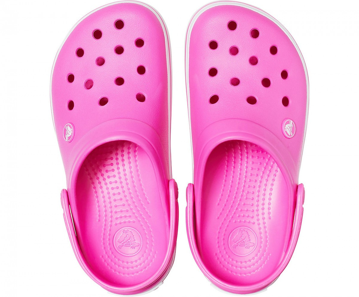 Saboti Crocs Crocband Roz - Electric Pink/White - 2 | YEO