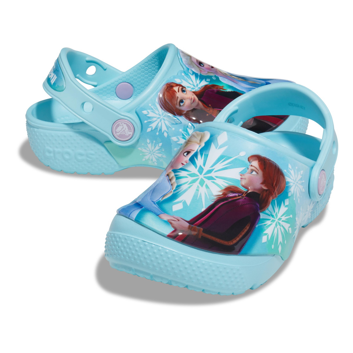 Saboti Crocs Fun Lab Toddler Disney Frozen 2 Clog Albastru deschis - Ice Blue - 2 | YEO