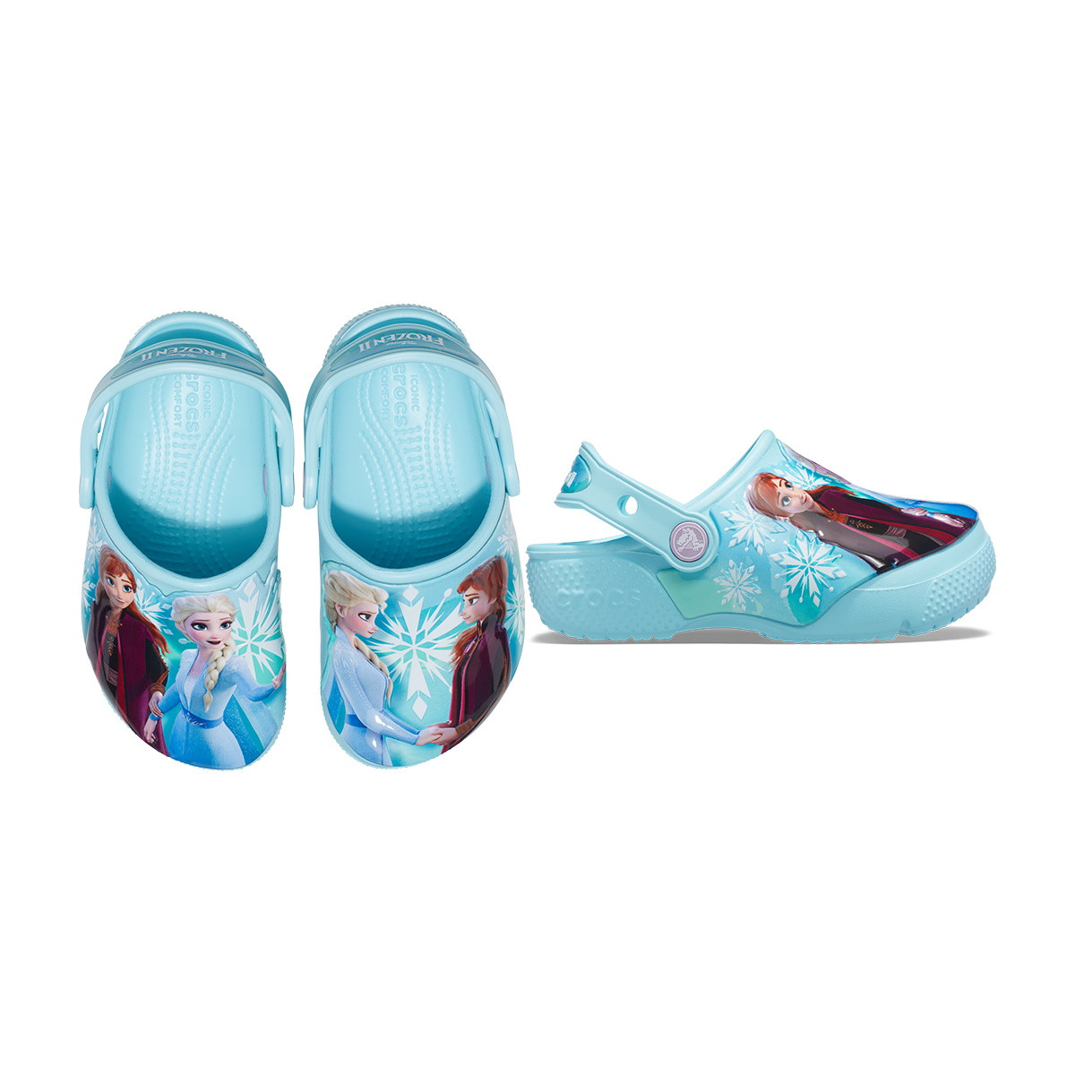 Saboti Crocs Fun Lab Toddler Disney Frozen 2 Clog Albastru deschis - Ice Blue - 5 | YEO