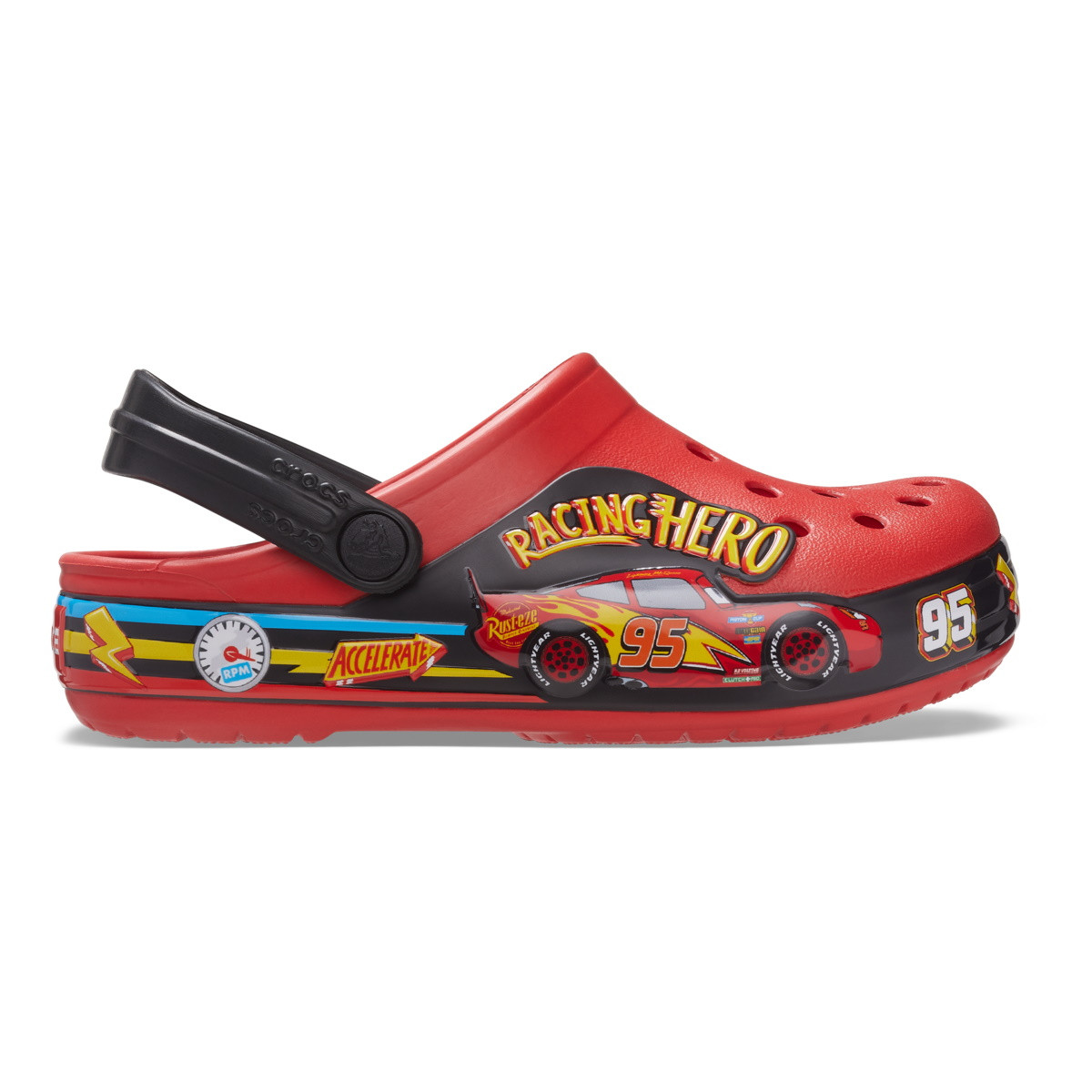 Saboti Crocs Fun Lab Toddler Cars Lights Band Clog Rosu - Flame - 1 | YEO