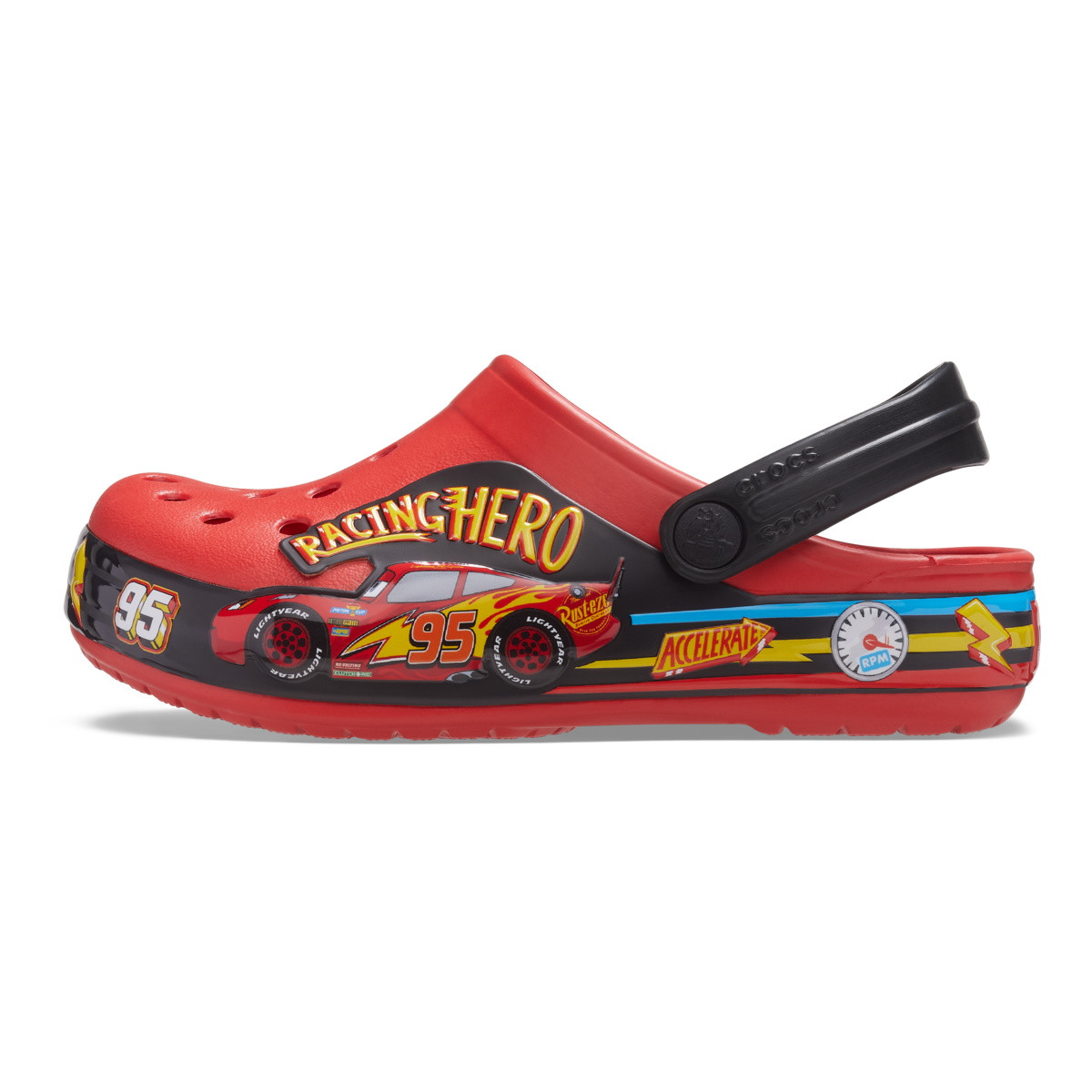 Saboti Crocs Fun Lab Toddler Cars Lights Band Clog Rosu - Flame - 2 | YEO