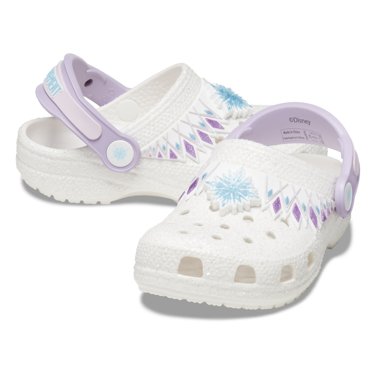 Saboti Crocs Classic Fun Lab Toddler I AM Disney Frozen II Clog Alb - White - 4 | YEO
