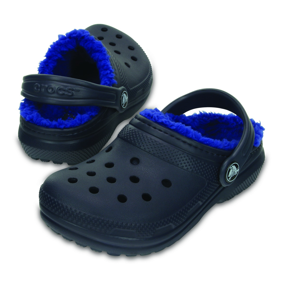 Saboti Crocs Classic Lined Kids Bleumarin - Navy - 3 | YEO