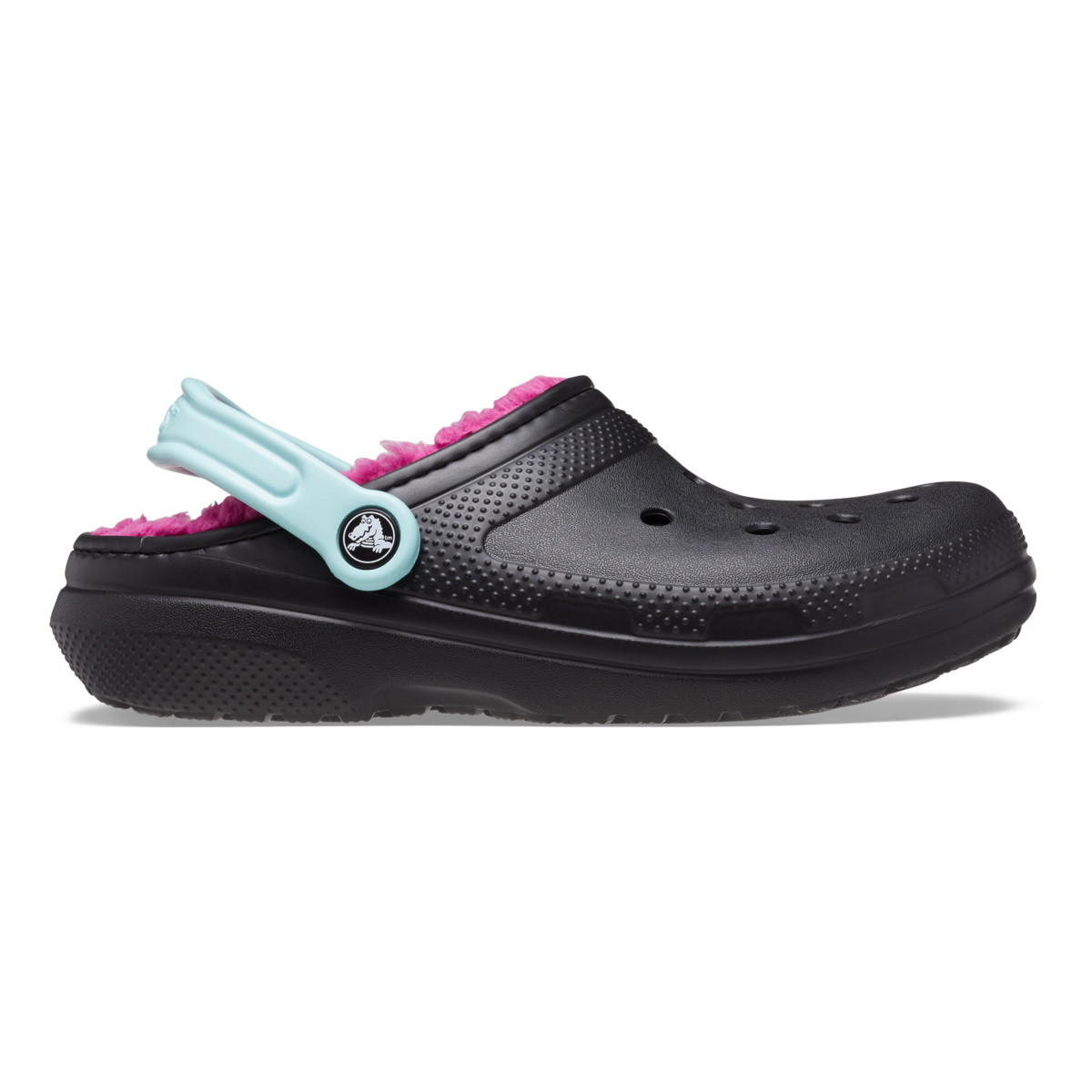 Saboti crocs classic lined clog negru - black/multi