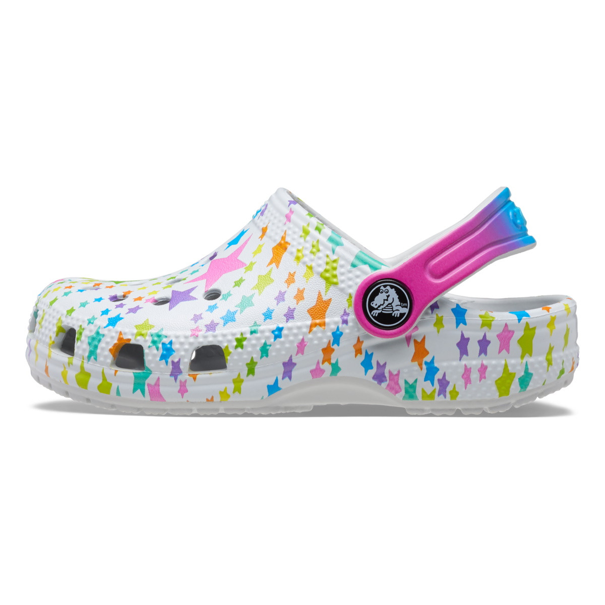 Saboti Crocs Classic Toddler Disco Dance Party Clog Alb - Shimmer/Multi​ - 1 | YEO