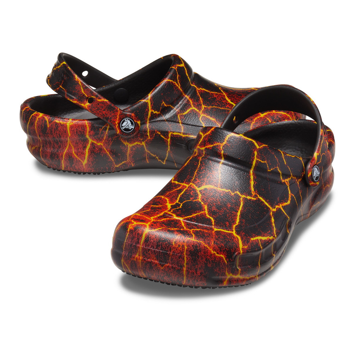 Saboti Crocs Bistro Graphic Clog Negru - Black/Flame