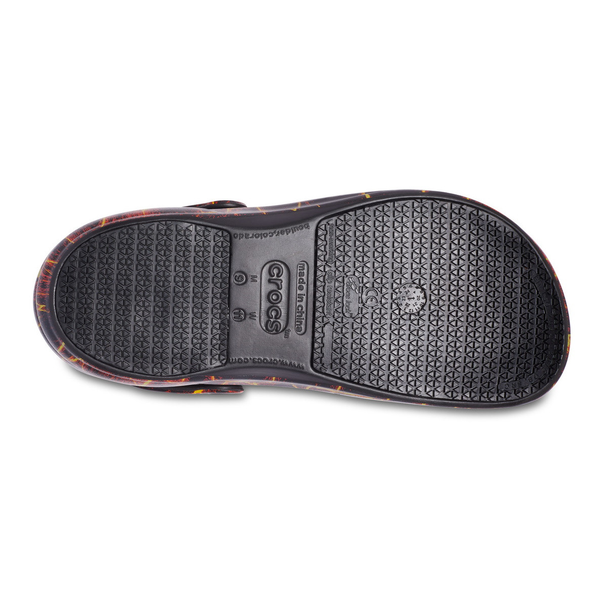Saboti Crocs Bistro Graphic Clog Negru - Black/Flame - 3 | YEO