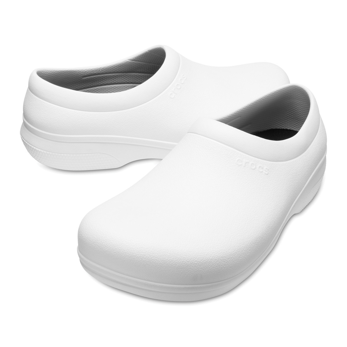 Saboti Crocs On The Clock Work Slip-On Alb - White - 4 | YEO