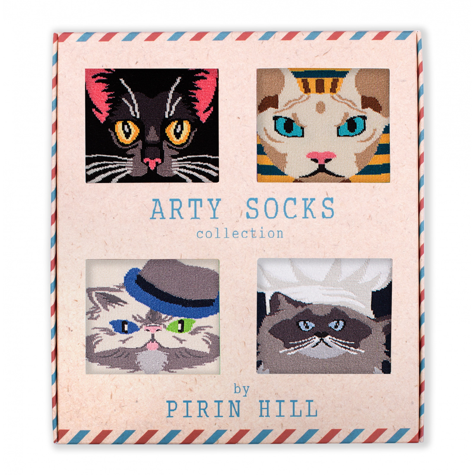 Șosete pirin hill arty socks set 4 perechi multi - cats