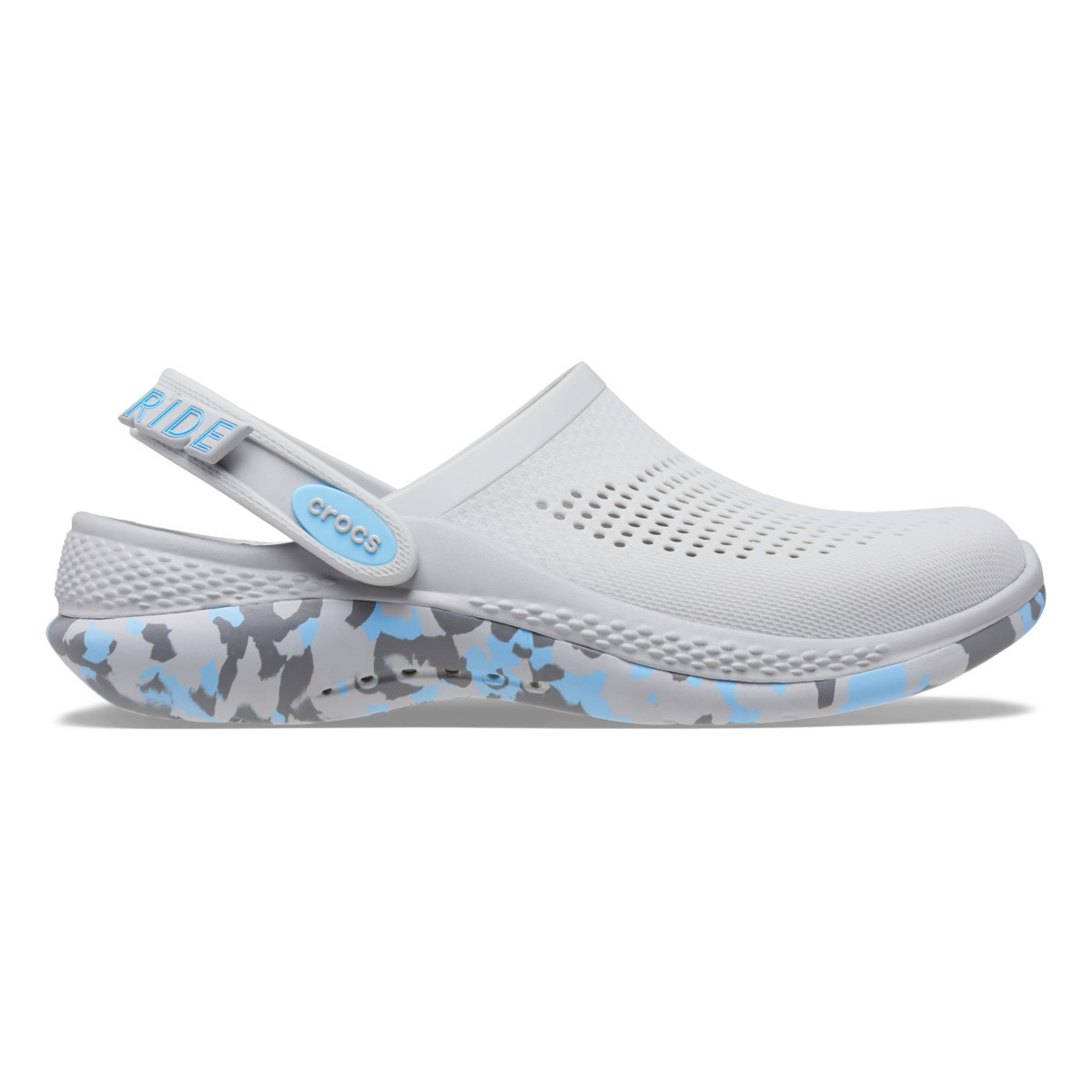 Saboti Crocs LiteRide 360 Marbled Clog Gri – Light Grey/Oxygen 360 imagine 2022