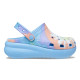 Saboți Crocs Classic Tie Dye Cutie Clog Kids Culoare Alb - Oxygen / Multi