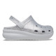 Saboți Crocs Classic Glitter Cutie Clog Kids Culoare Gri - Silver Glitter