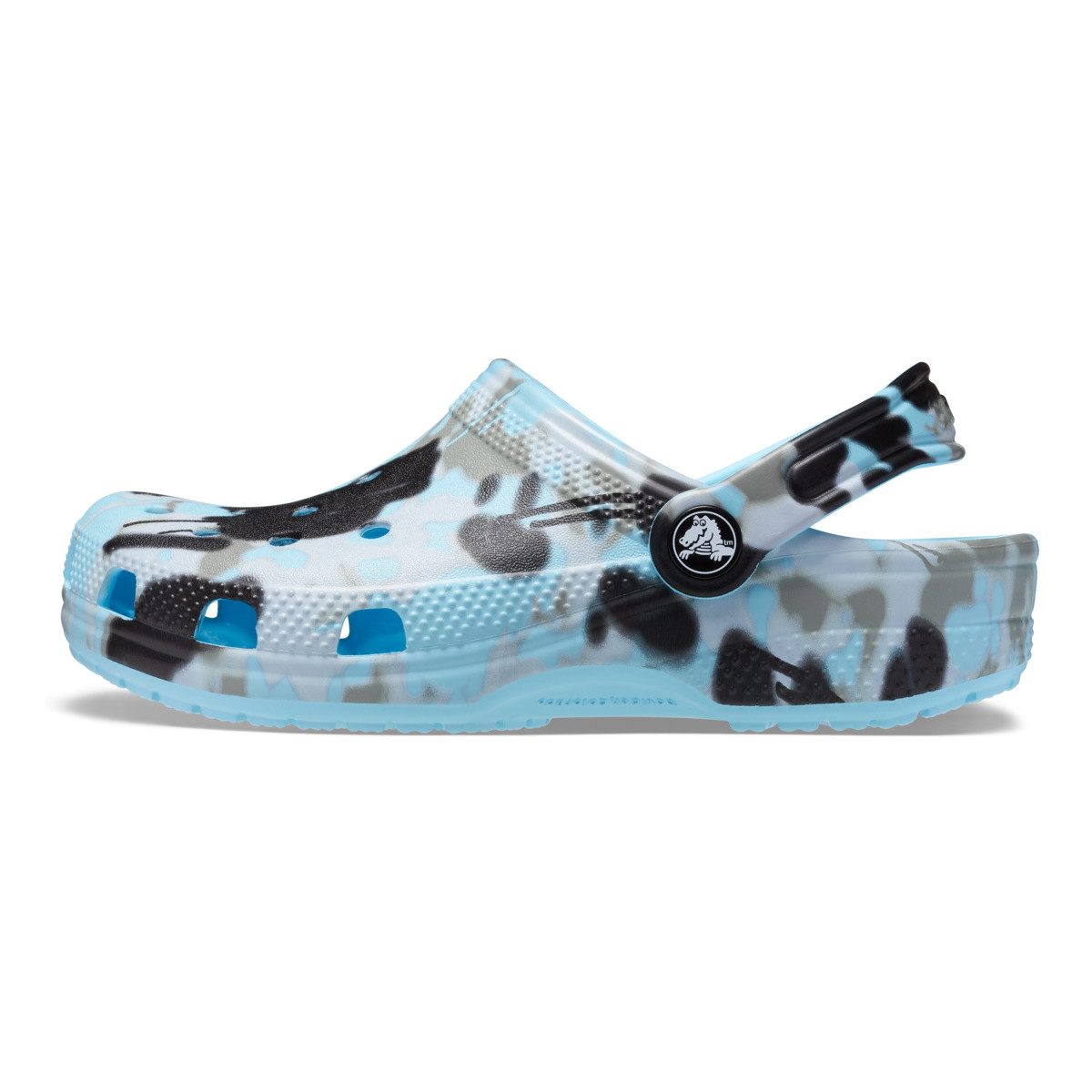 Saboți Crocs Classic Toddler Spray Camo Clog Albastru - Arctic - 2 | YEO