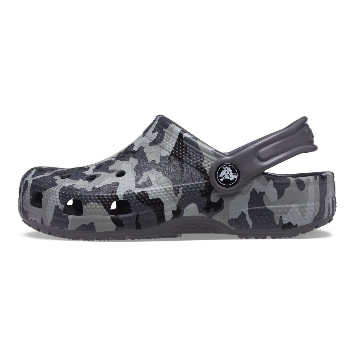 Saboti Crocs Toddler Classic Camo Clog Negru - Black/Grey - 2 | YEO