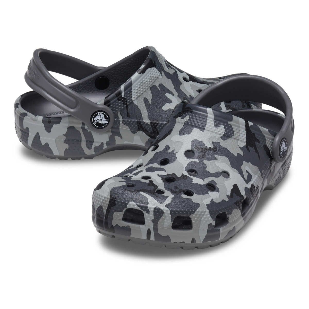 Saboti Crocs Toddler Classic Camo Clog Negru - Black/Grey - 3 | YEO
