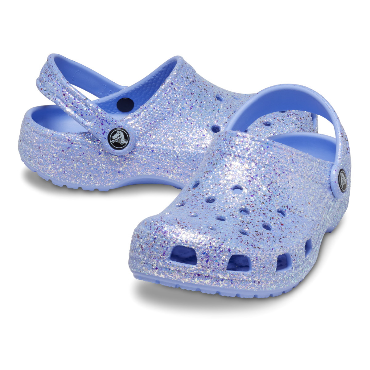 Saboti Crocs Classic Glitter Clog Kids Mov - Moon Jelly - 3 | YEO