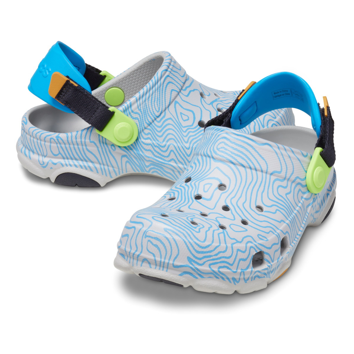 Saboți Crocs Toddler All Terrain Topographic Clog Gri - Atmosphere/Multi - 3 | YEO