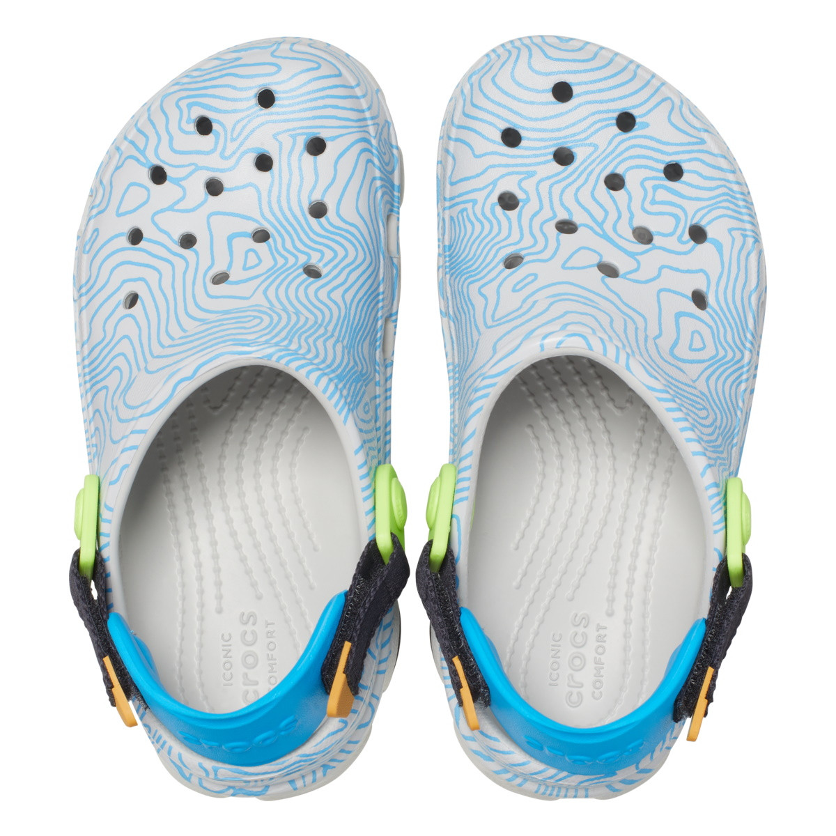Saboți Crocs Toddler All Terrain Topographic Clog Gri - Atmosphere/Multi - 4 | YEO