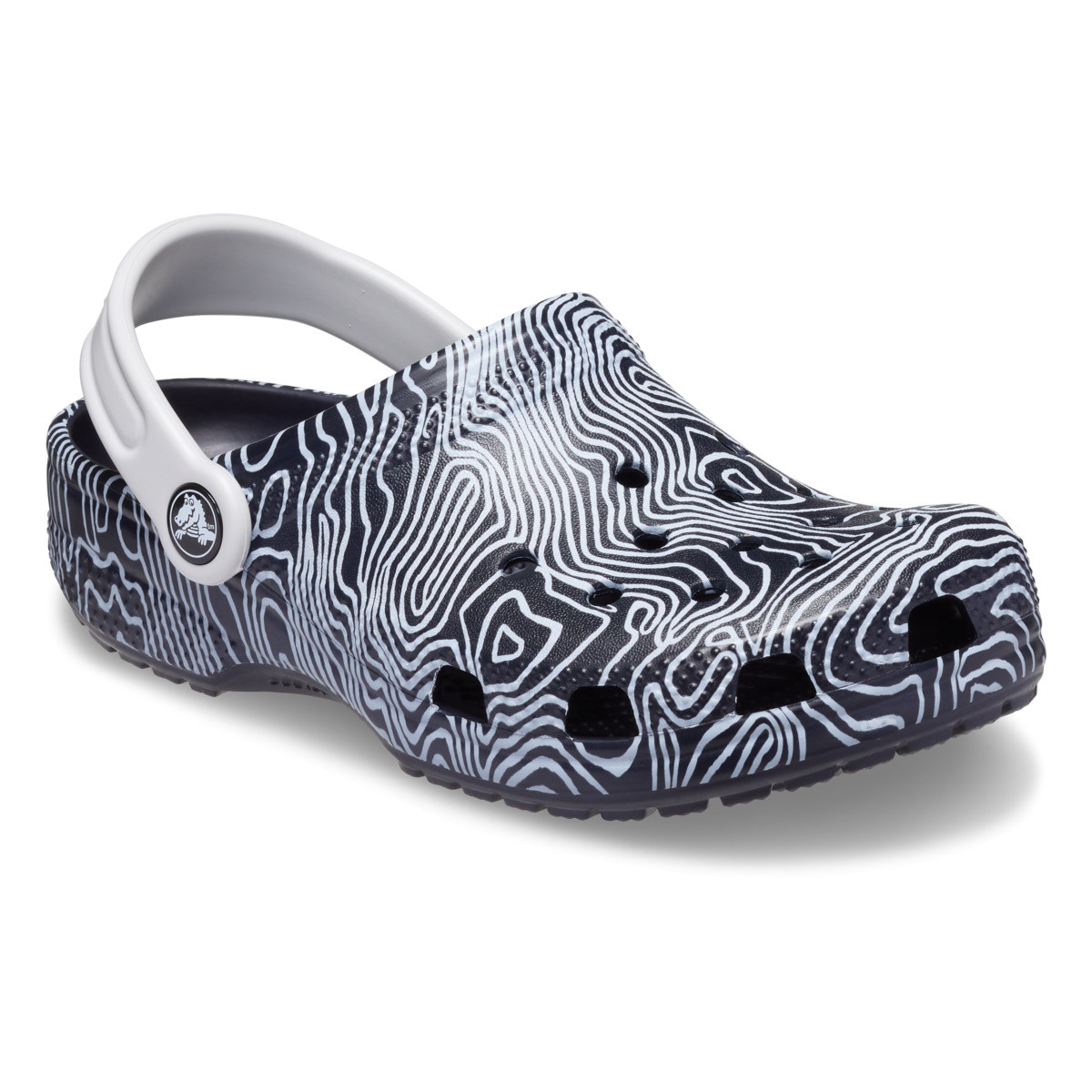 Saboti Crocs Classic Topographic Clog Kids Albastru - Deep Navy/Multi - 1 | YEO