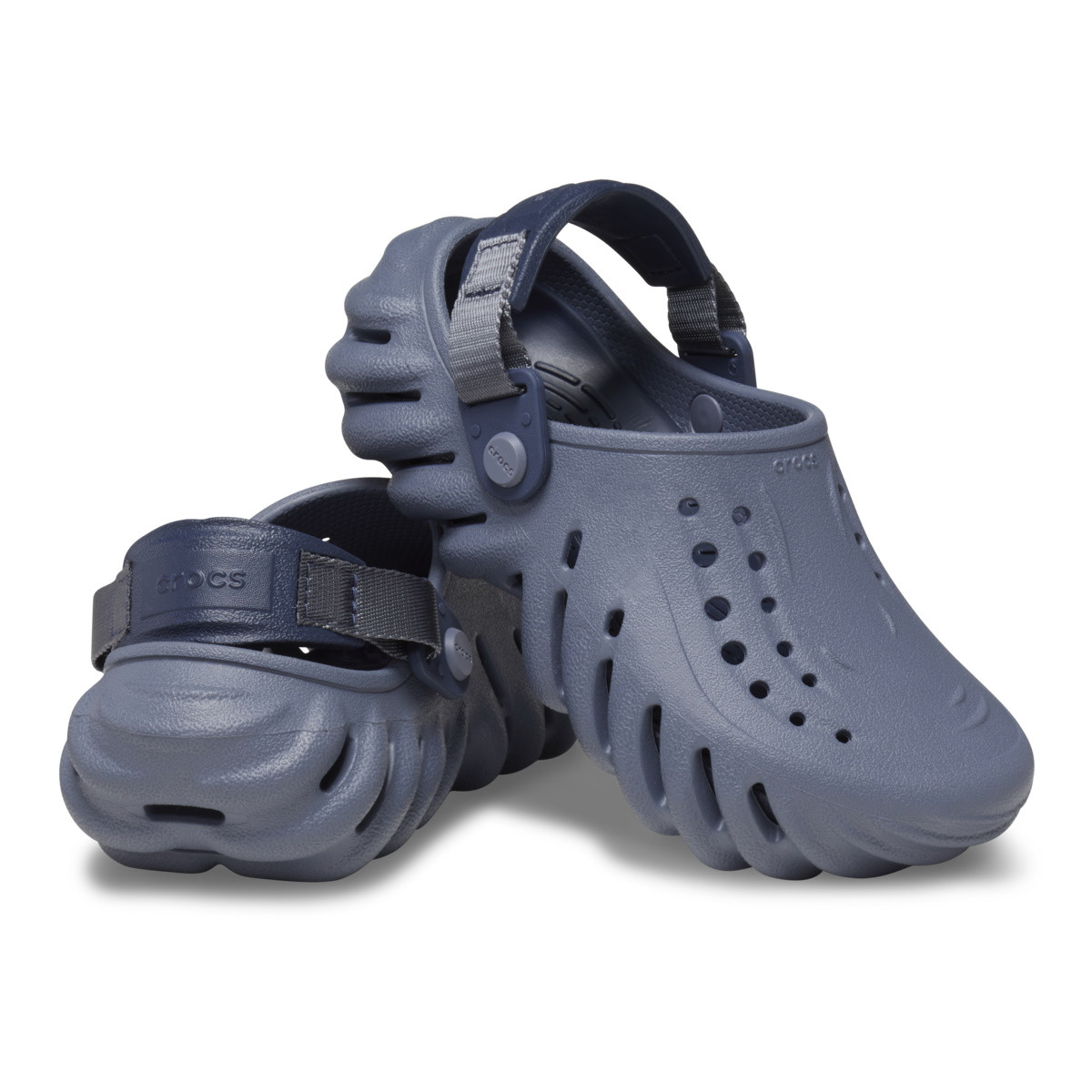 Saboti Crocs Classic Echo Clog Kids Albastru - Storm - 3 | YEO