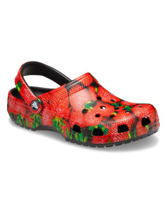 Saboti Crocs Classic Hyper... Roșu - Red/Black 2