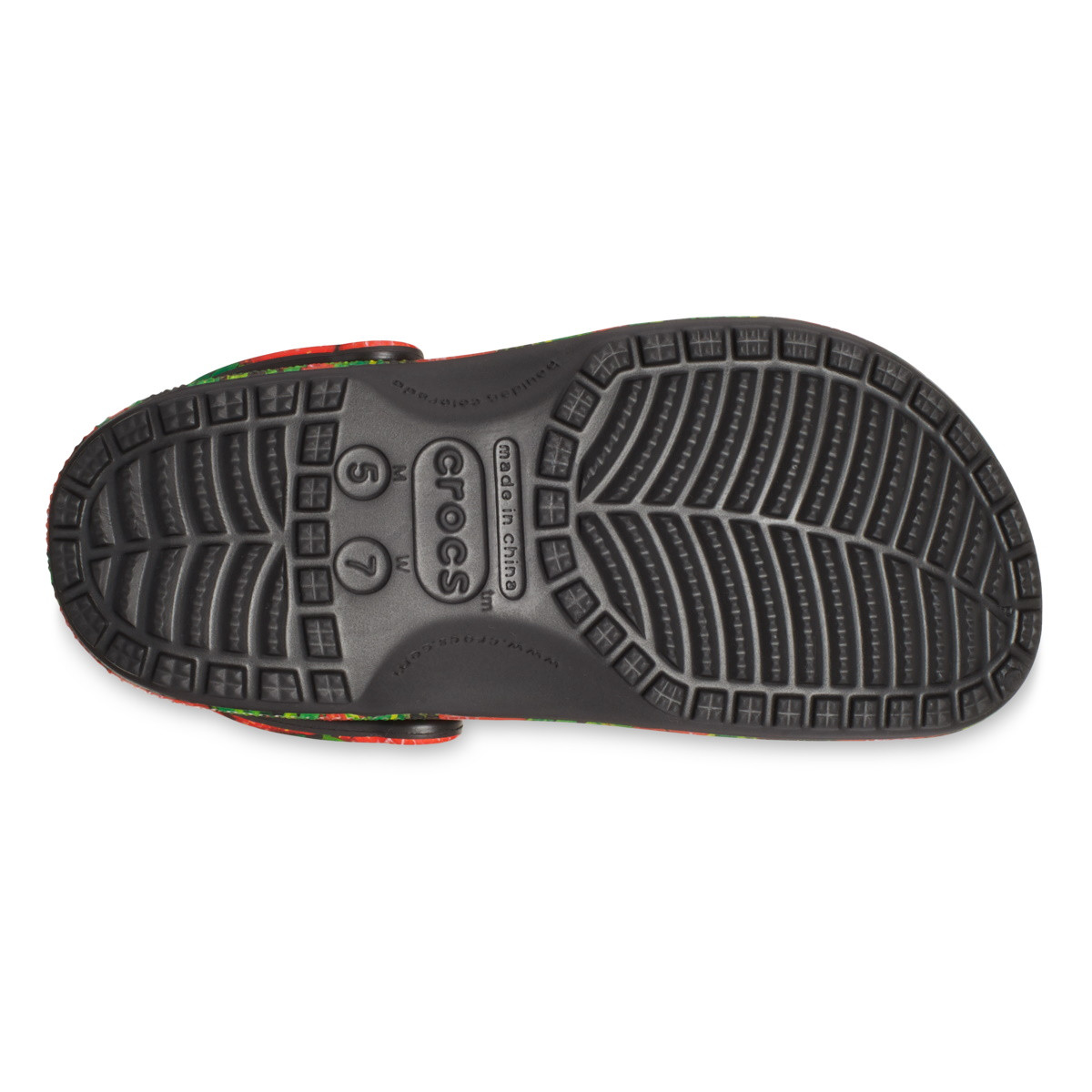 Saboti Crocs Classic Hyper Real Clog Roșu - Red/Black