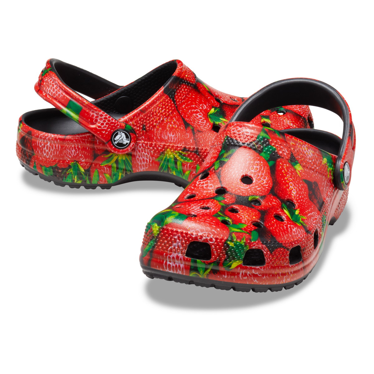 Saboti Crocs Classic Hyper Real Clog Roșu - Red/Black - 3 | YEO