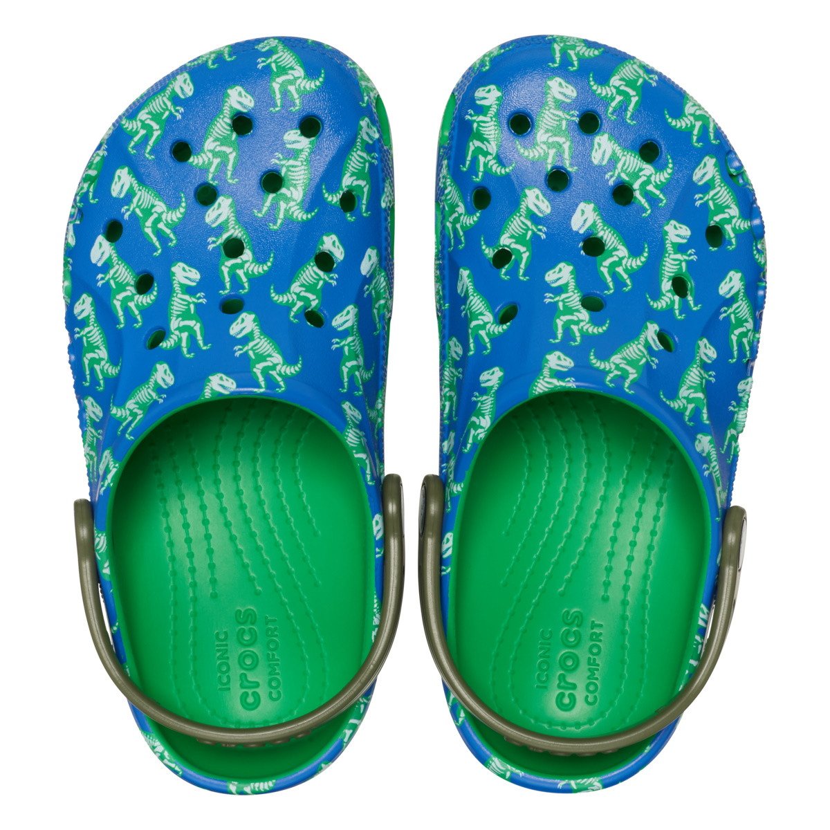 Saboți Crocs Toddler Baya Graphic Clog Albastru - Blue Bolt/Multi - 4 | YEO