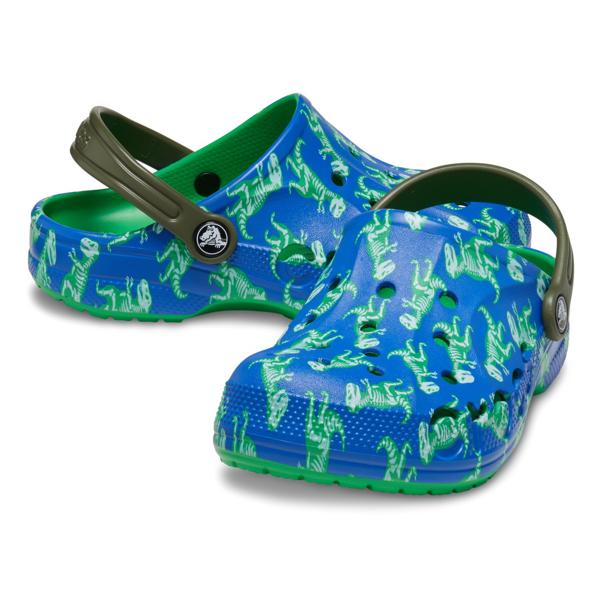 Saboți Crocs Toddler Baya Graphic Clog Albastru - Blue Bolt/Multi - 3 | YEO