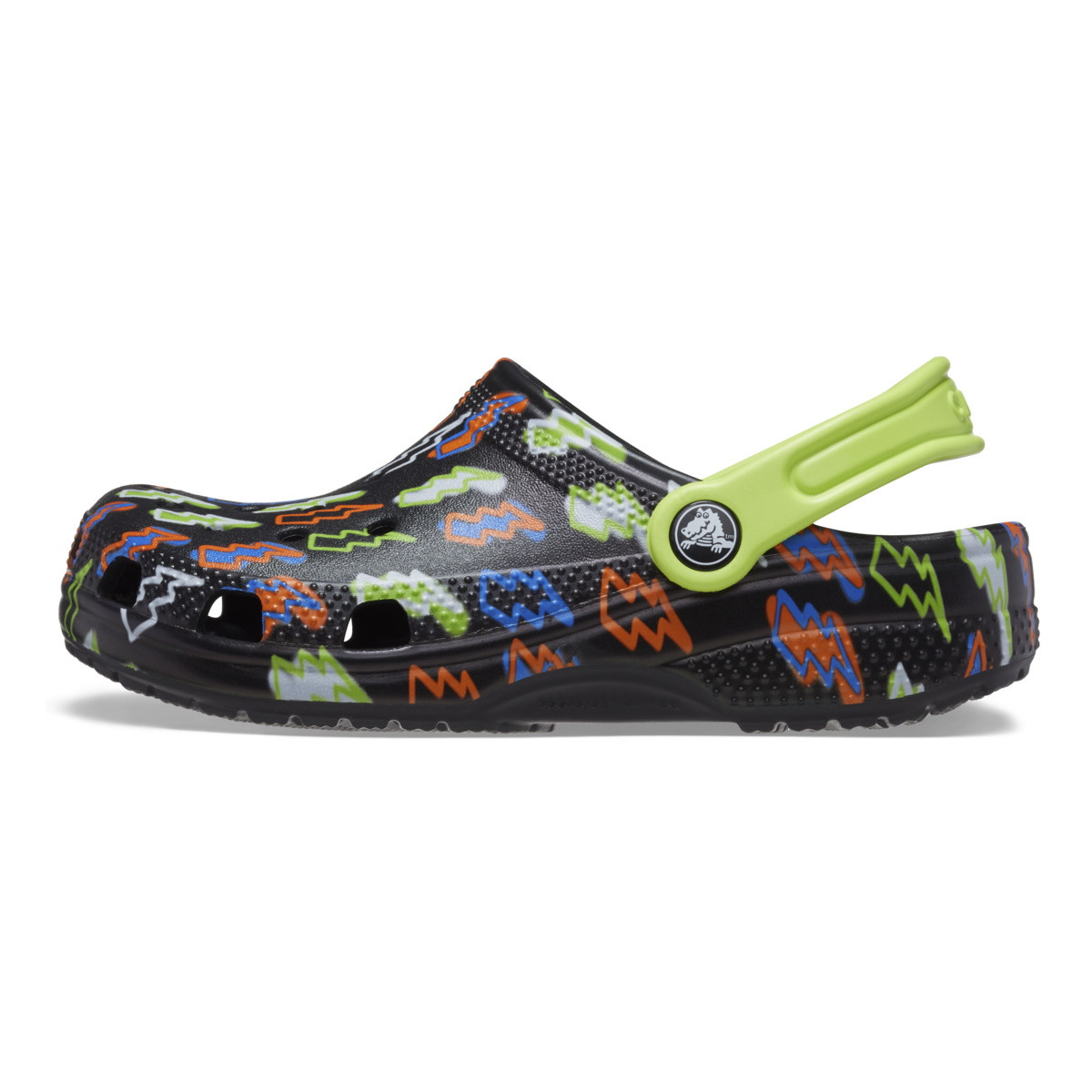 Saboti Crocs Classic Toddler Lightning Bolt Clog Negru - Black - 2 | YEO
