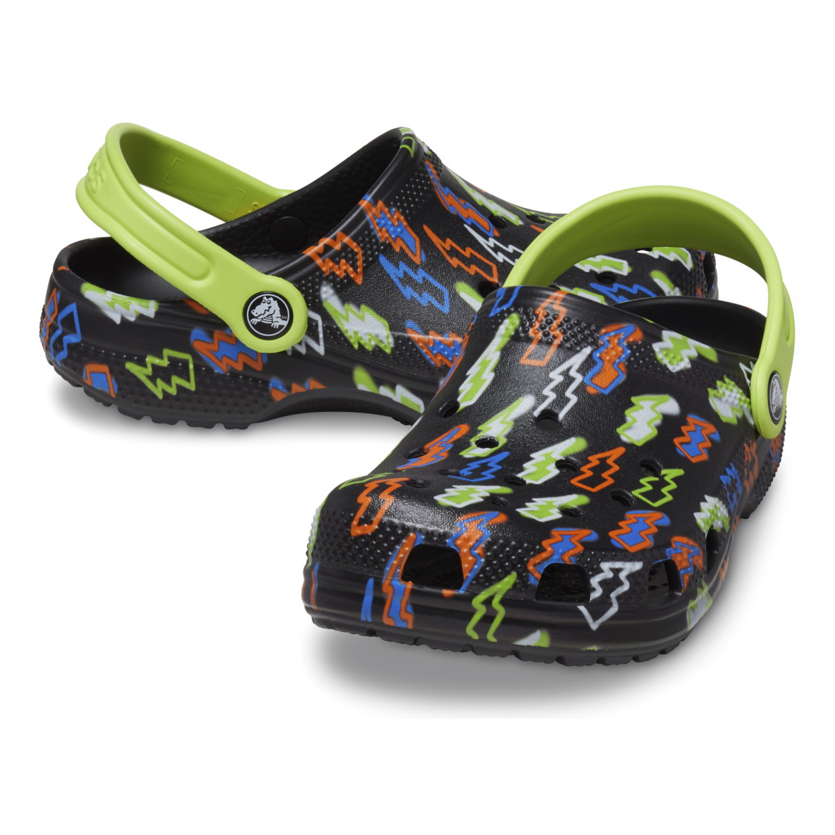 Saboti Crocs Classic Toddler Lightning Bolt Clog Negru - Black - 3 | YEO