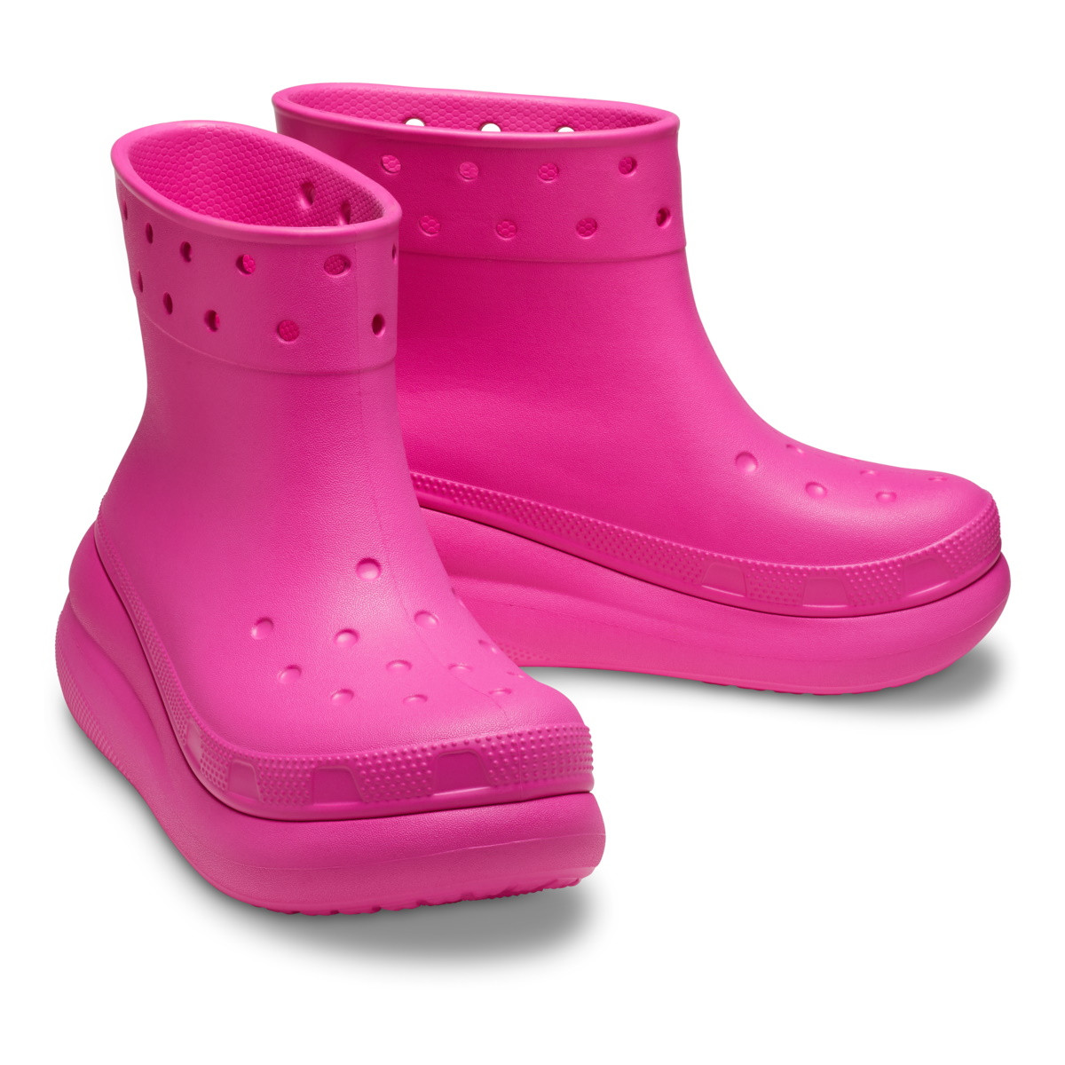 Cizme Crocs Classic Crush Rain Boot Roz - Juice - 3 | YEO