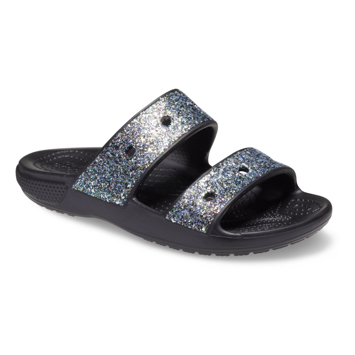 Sandale Crocs Classic Glitter Sandal Kids Negru - Black/Multi - 1 | YEO