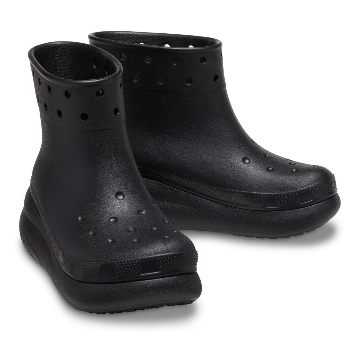 Cizme Crocs Classic Crush Rain Boot Negru - Black - 4 | YEO