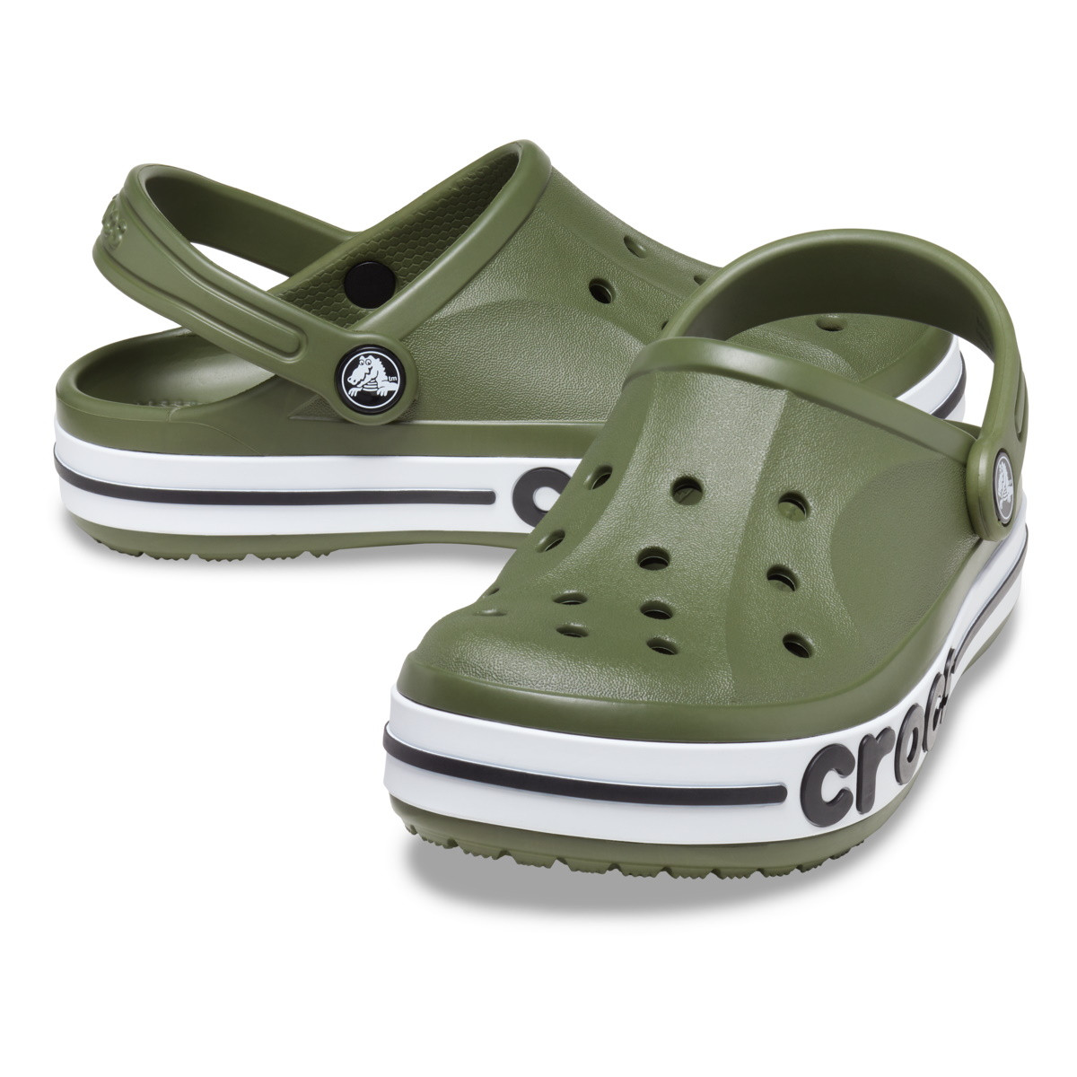 Saboti Crocs Toddler Bayaband Clog Verde - Army Green - 3 | YEO