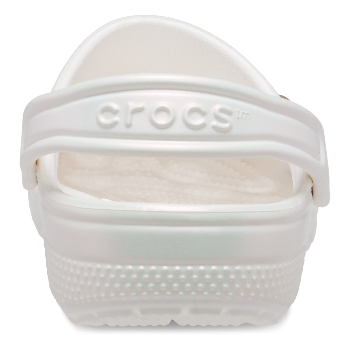 Saboti Crocs Classic Toddler Crystals Pearls Clog Alb - White