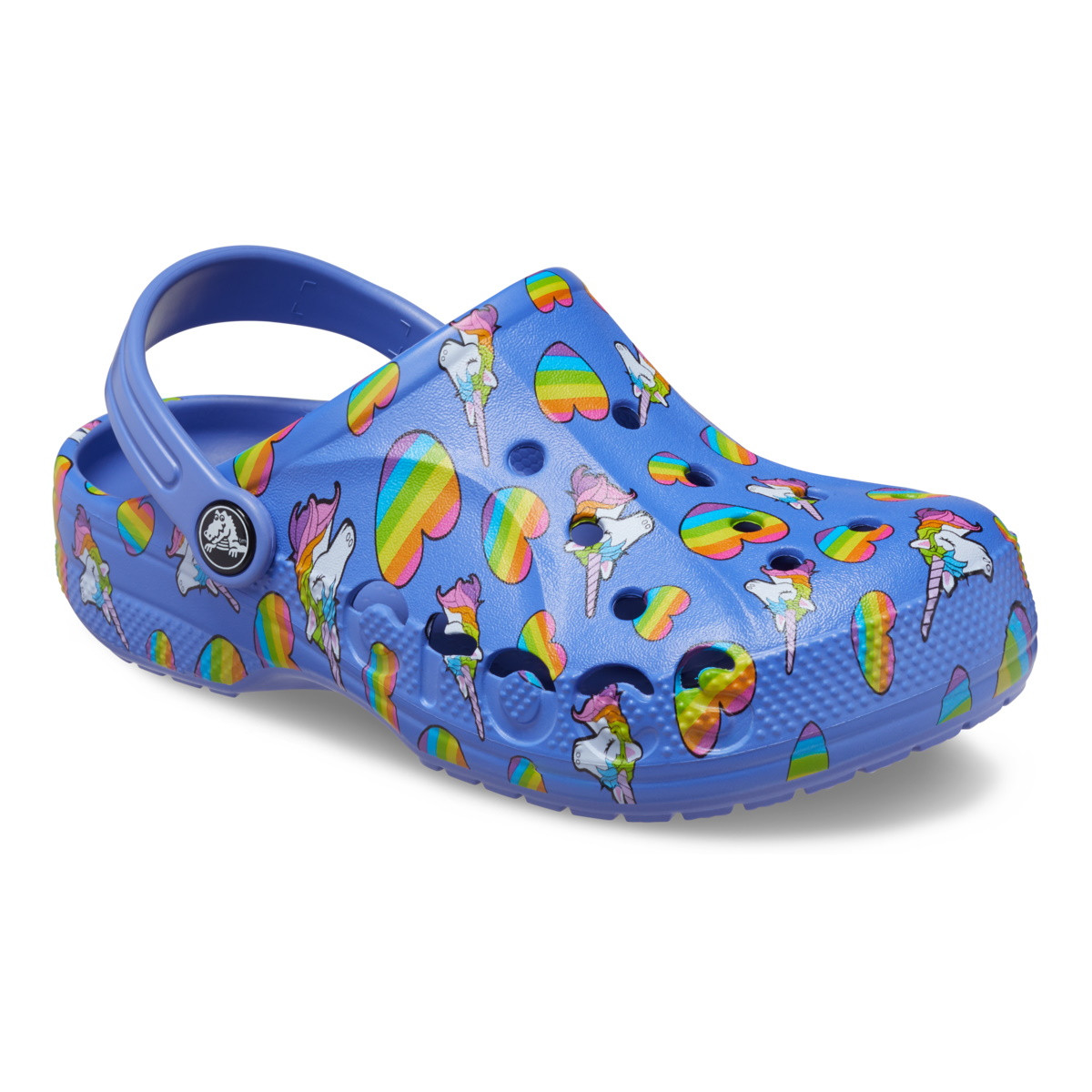Saboți Crocs Baya Printed Clog Kids Albastru - Lapis/Multi - 1 | YEO