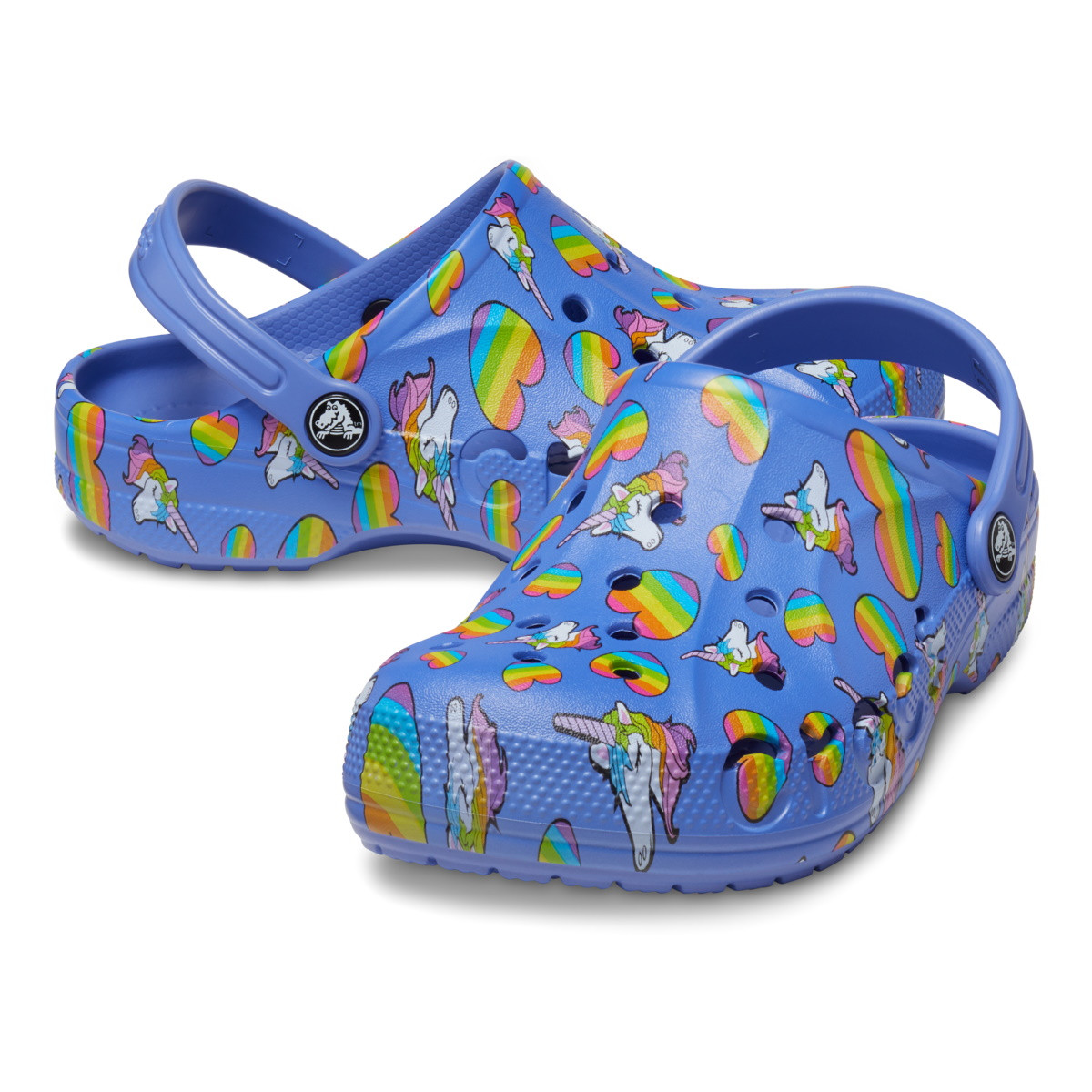 Saboți Crocs Baya Printed Clog Kids Albastru - Lapis/Multi - 4 | YEO