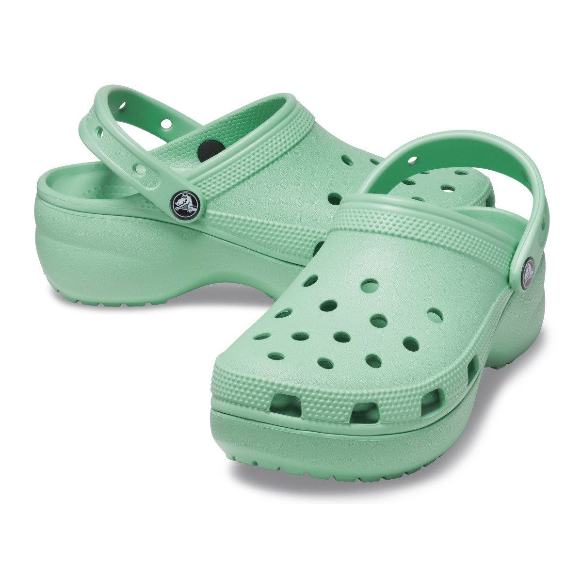 Saboți Crocs Women\'s Classic Platform Clog Verde - Jade Stone - 3 | YEO
