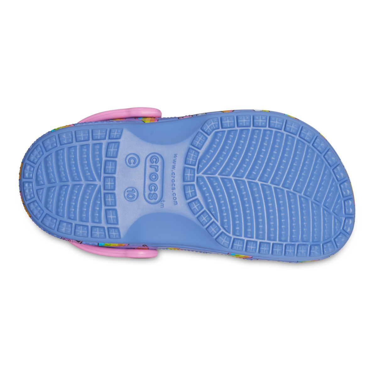 Saboți Crocs Toddler Baya Graphic Clog Albastru - Lapis/Multi - 5 | YEO