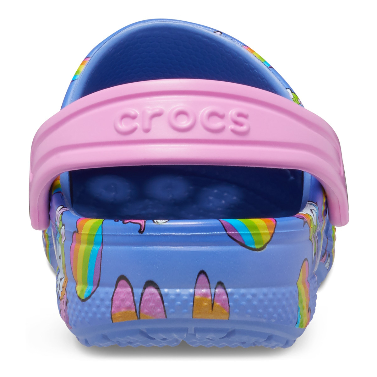Saboți Crocs Toddler Baya Graphic Clog Albastru - Lapis/Multi - 4 | YEO
